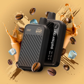 Chillin' Coffee Iced Flavour Beast Beast Mode Max offers 18,000 puffs of smooth coffee with a refreshing menthol twist, delivering bold flavor and an icy finish.